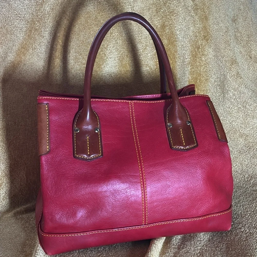 Dooney & Bourke Red Vintage Leather Handbag